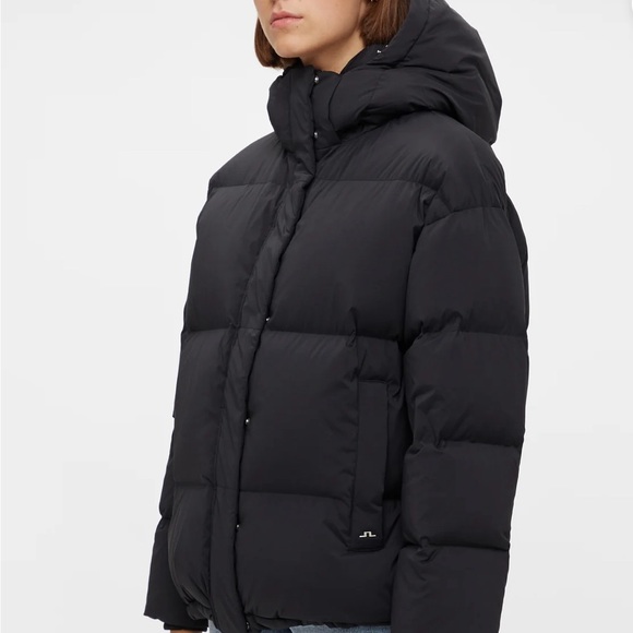 J.LINDEBERG WOMENS SLOANE DOWN JACKET - BLACK 36 Small Medium - Picture 3 of 5